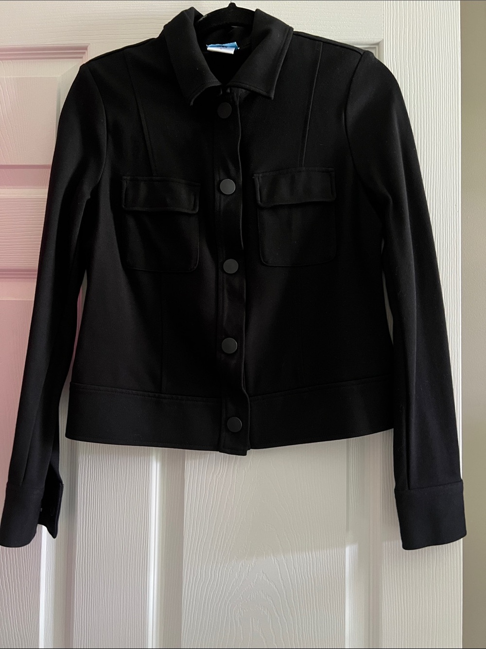 CAbi Black Snap Button-Front Women's Jacket